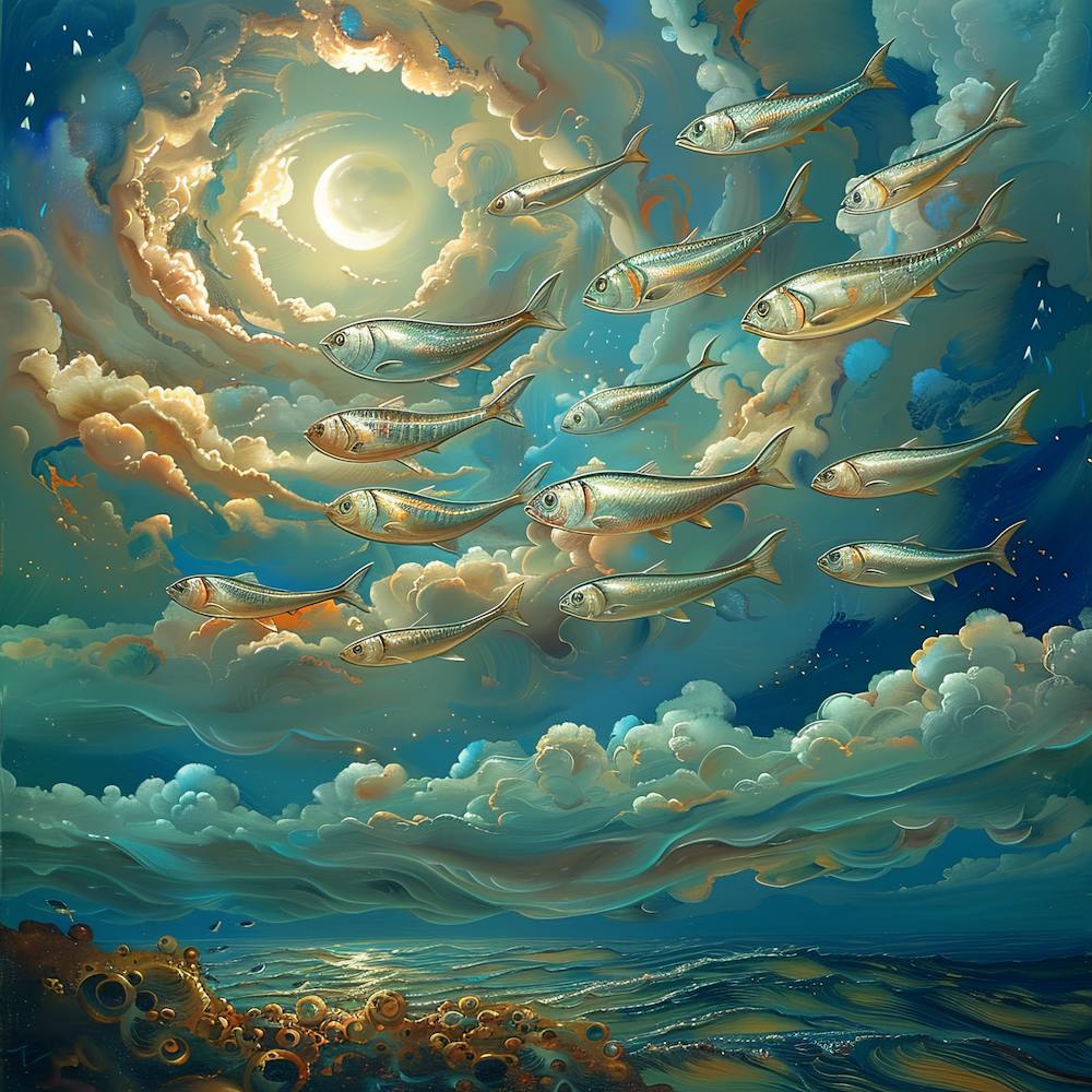 Sardines in the Sky Surreal Skyscape
