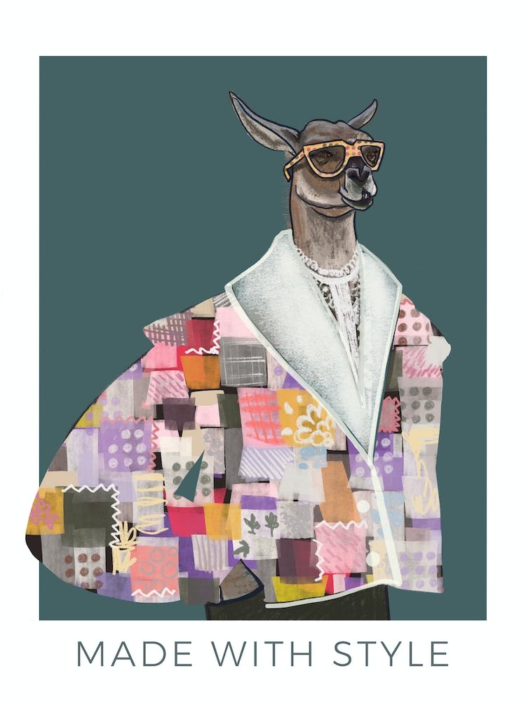Lama In Patched Jacket