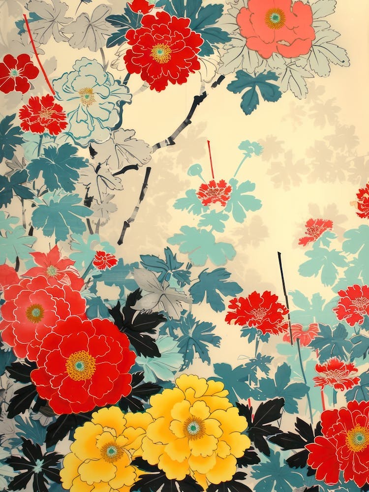 Great Japan Hokusai Japanese Flowers 3
