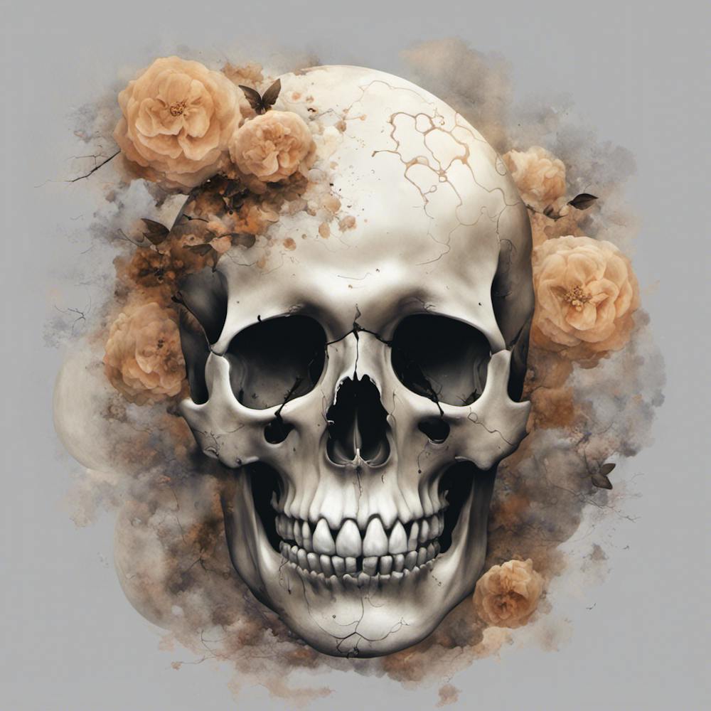 Skull With Roses