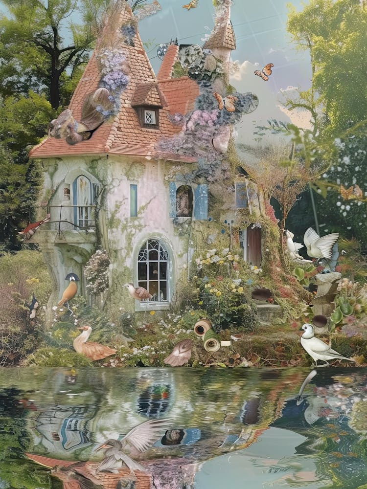 Fairytale Monet Pond Scrapbook Collage 9