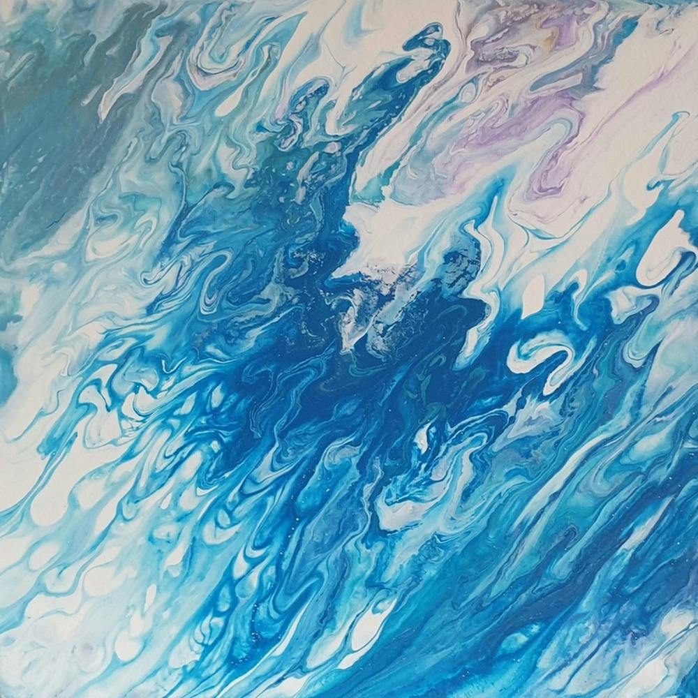 Blue And White Abstract Painting