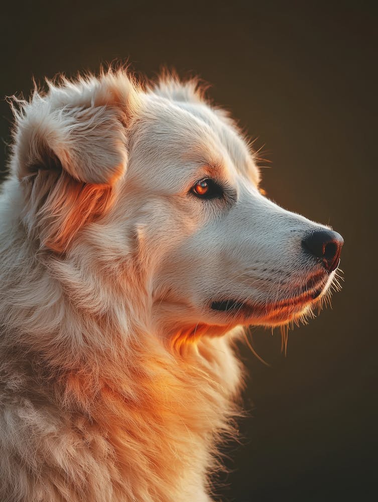 Dog Portrait. Generated AI.