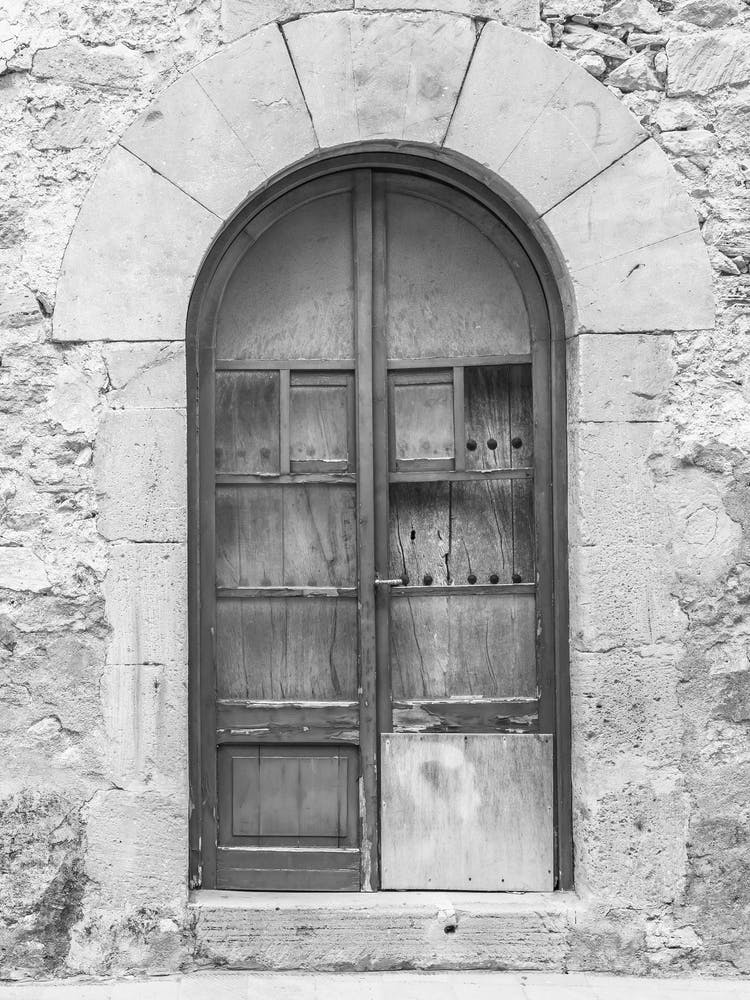 Black And White Old Wooden Door