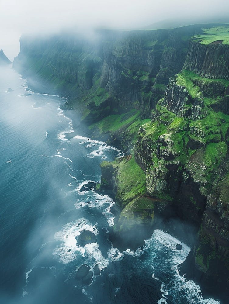 An Aerial Photograph Capturing The Picturesque Fjords Of Iceland