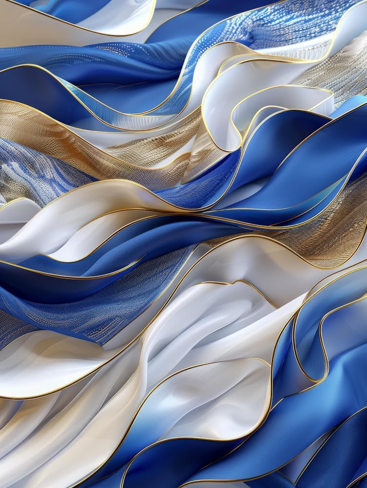 Abstract Blue And Gold Background 3
