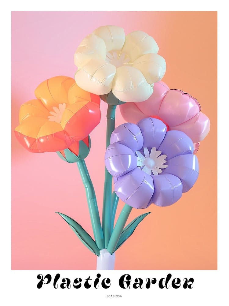 Dreamy Inflatable Flowers Poster Scabiosa 3