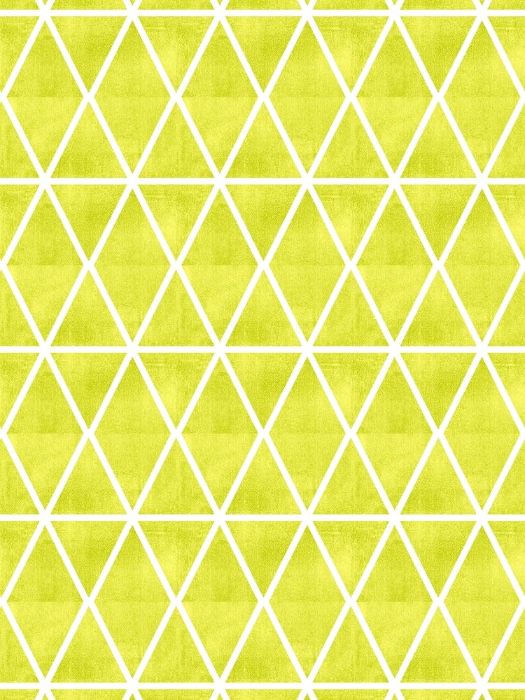 Citrus Grid - Lime Green Geometric Pattern
