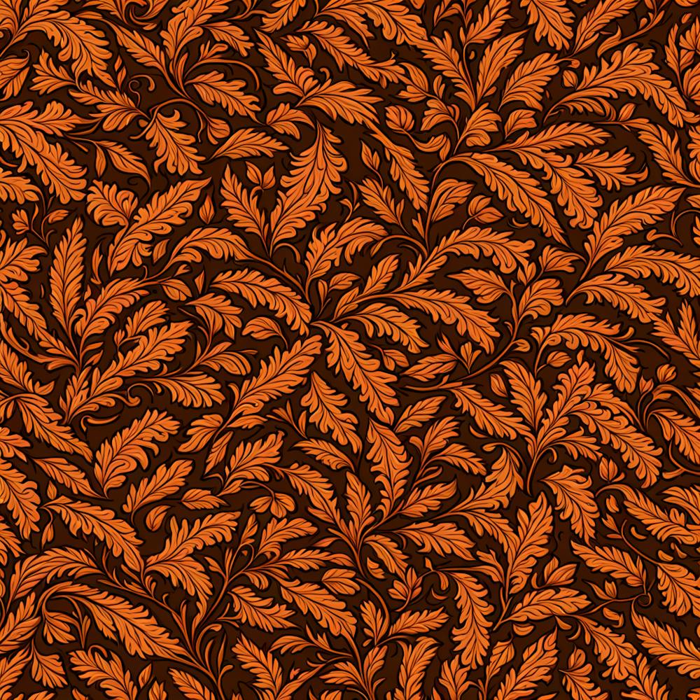 Orange leaves seamless pattern, 232