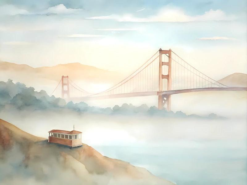 San Francisco Usa A Vintage Scene Of The Gold