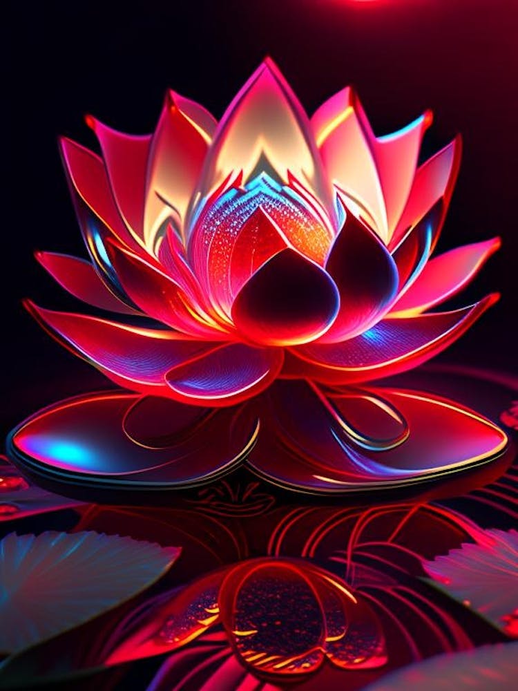 Red Lotus Holographic 3