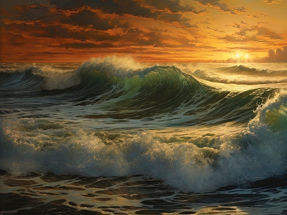 Sunset Over The Ocean
