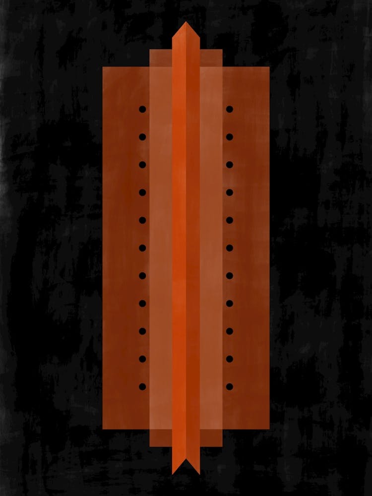 Antique Inspired Geometric Terracotta Poster No.1