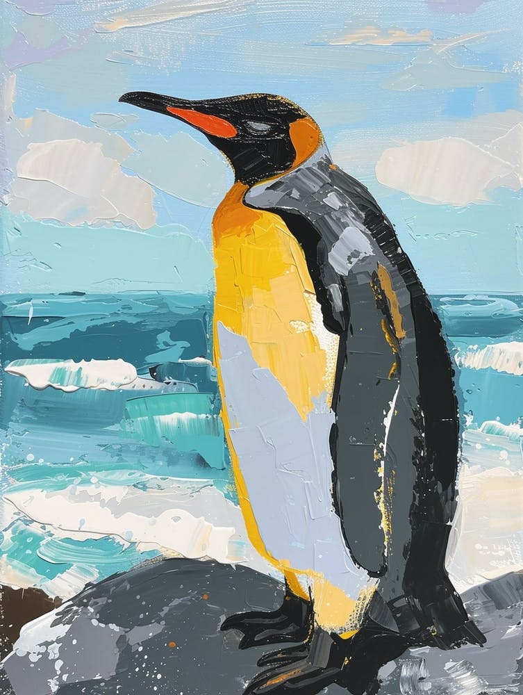 King Penguin St Kilda Breakwater Colour Block Painting 1