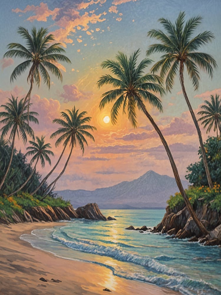 Tropical Sunset At The Beach no1