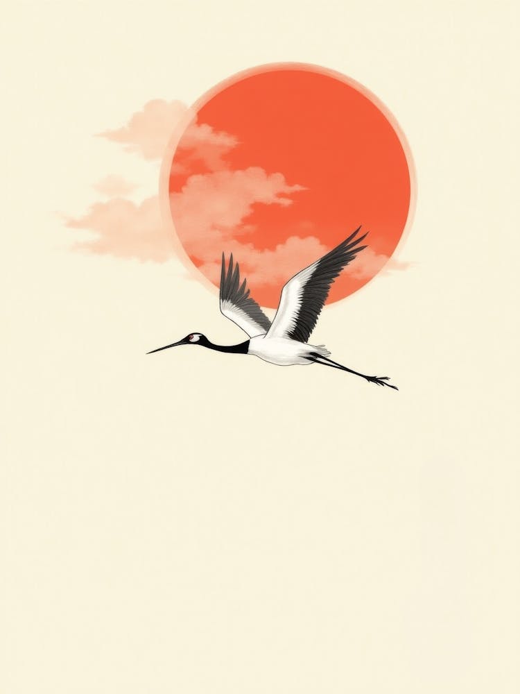 Crane In Flight 4