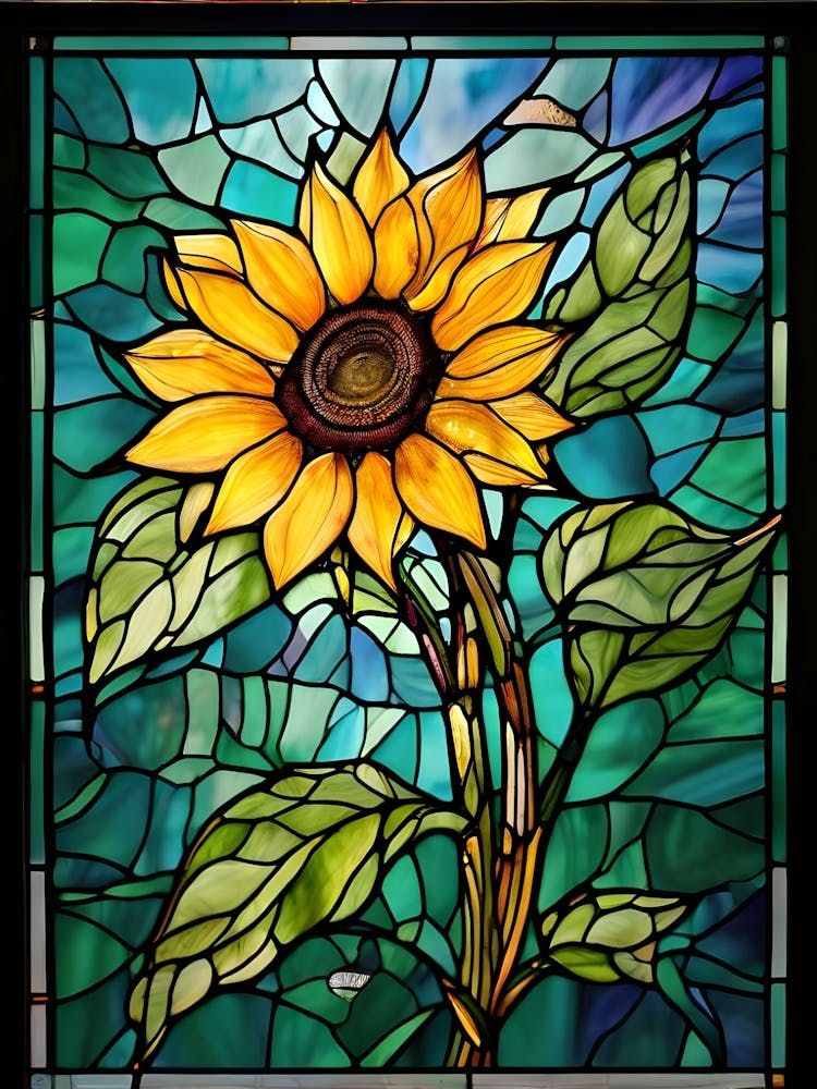 Sunflower Stained Glass 1
