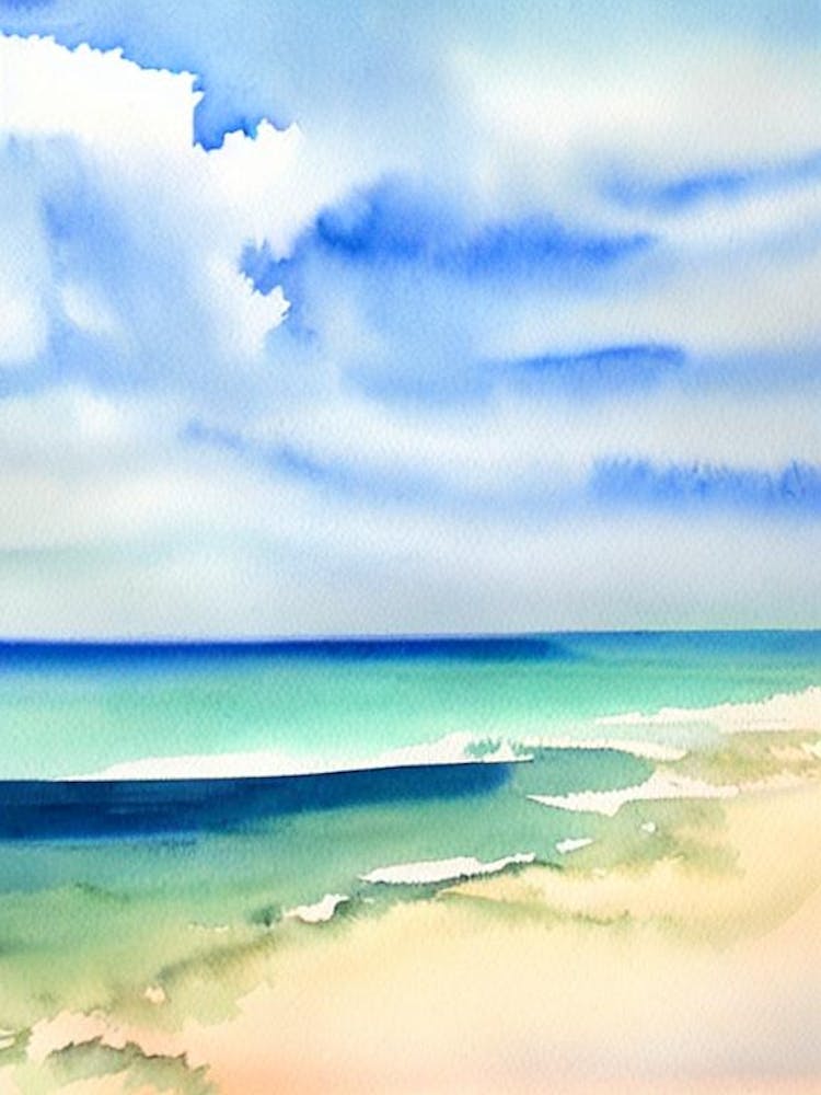 Putty Beach, Australia Watercolour