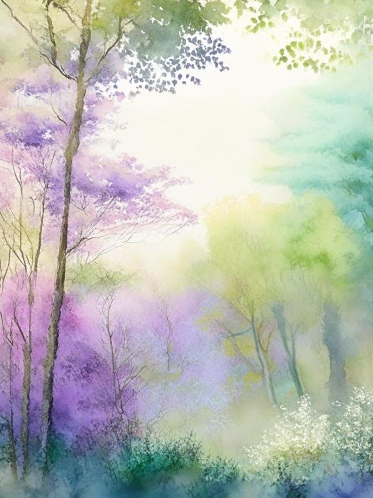 Bernheim Arboretum And Research Forest, 1, Usa Pastel Watercolour