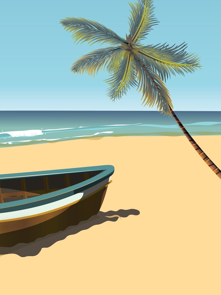 Boat On The Sandy Beach