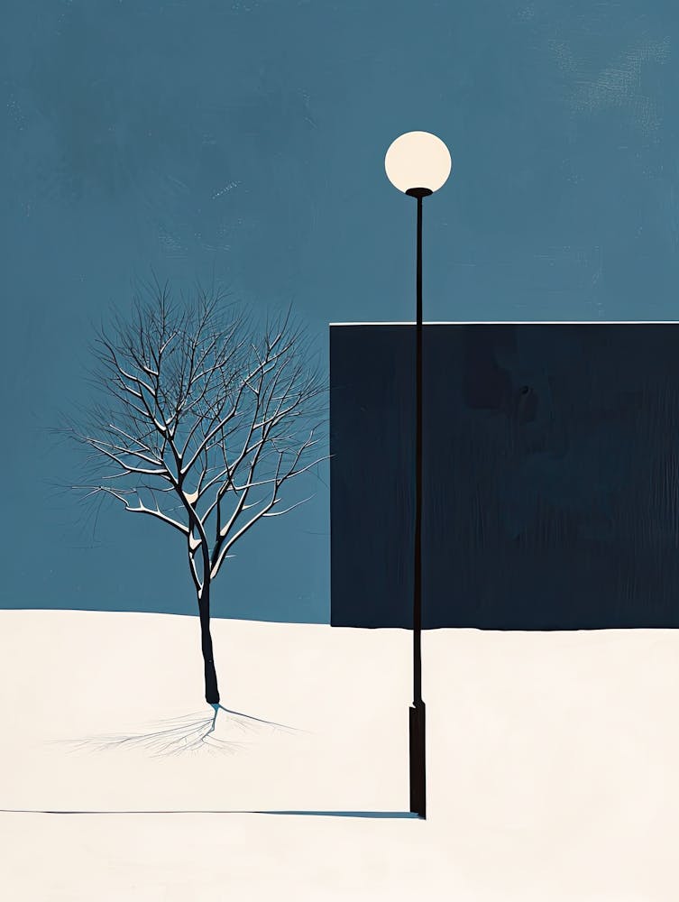 Baum Im Schnee, Minimalismus