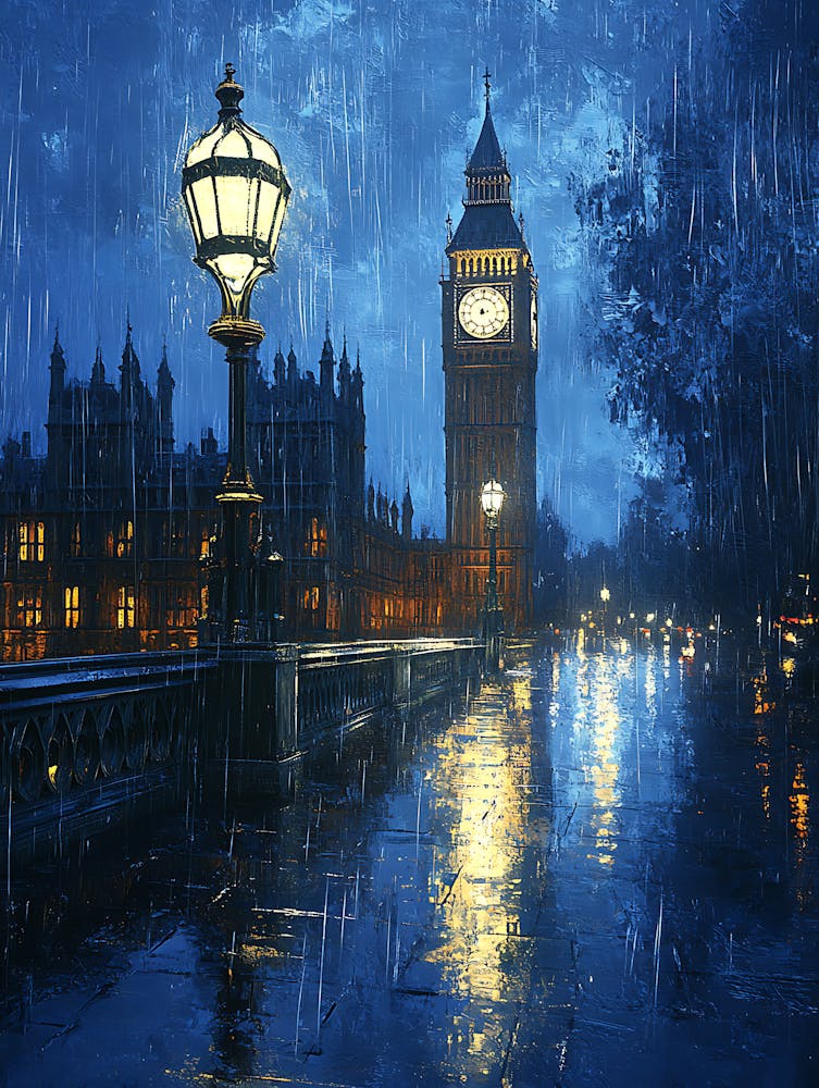 Fantasy Rainy Night In London 2