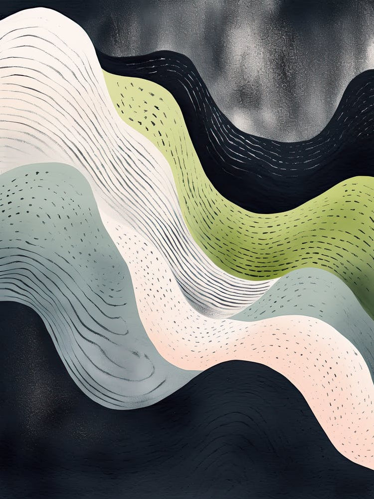 Celestial Chromatics; Abstract Risograph Vintage