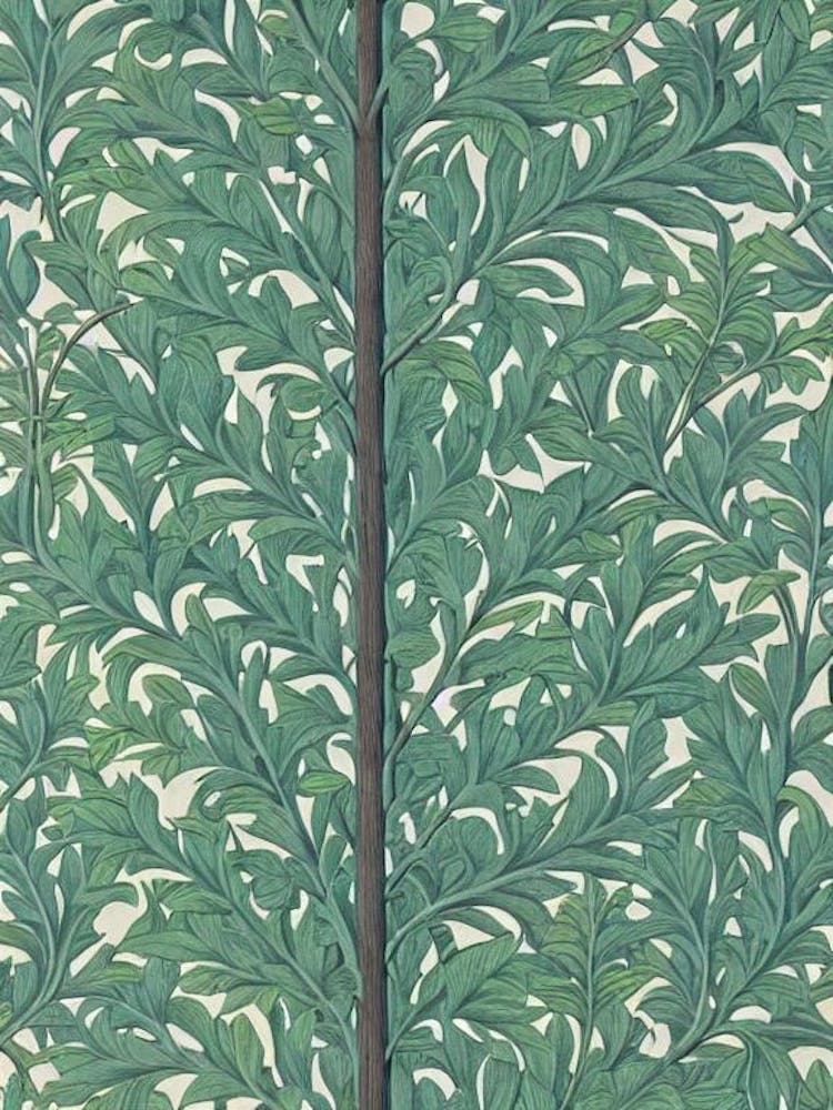 Atlas Cedar 2 tree Vintage Botanical