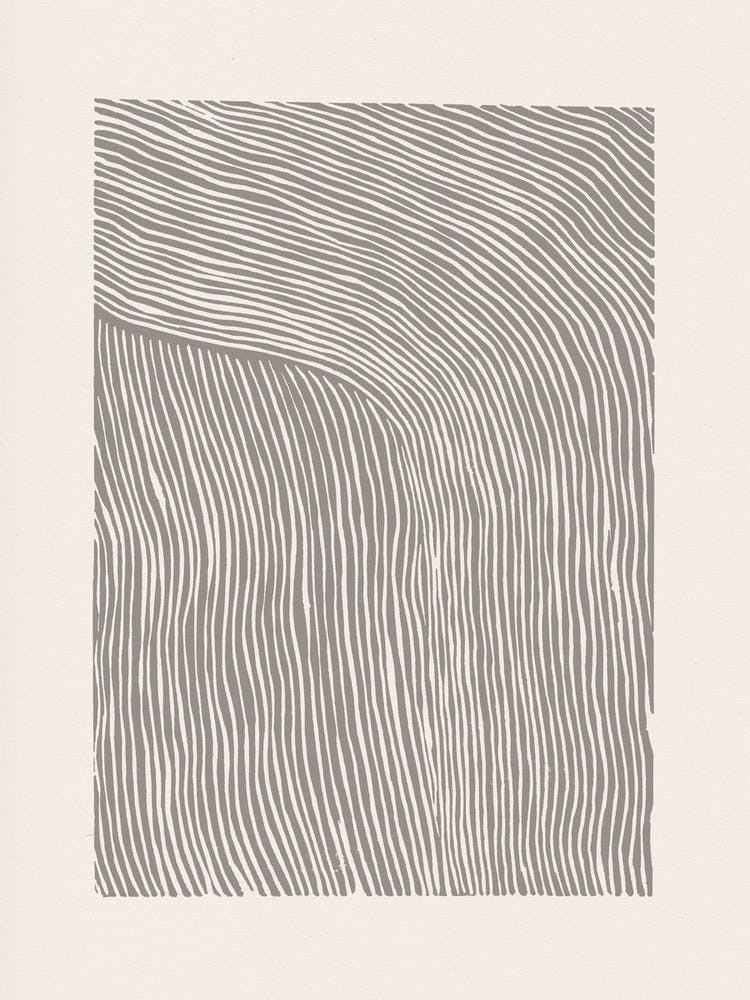 Linocut Stripes 3 Gray