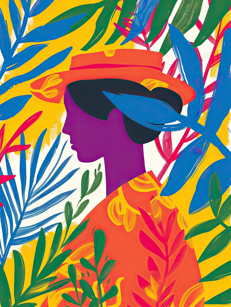 Celestial Foliage Matisse Style