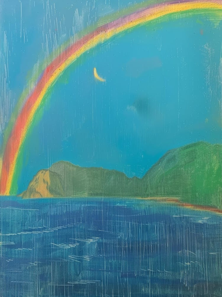 Rainbow Over The Ocean 1