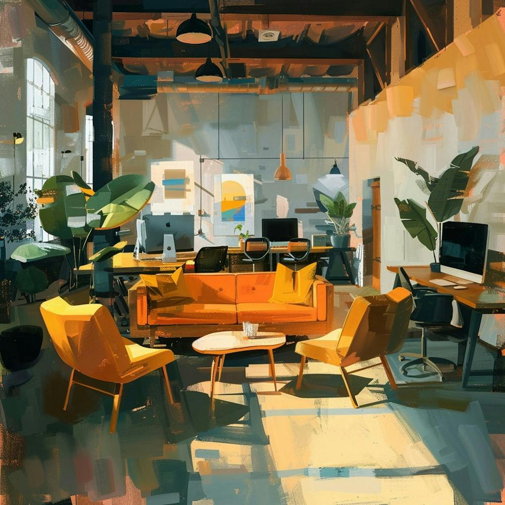 A Startup Incubator Oil Painting Illustration 1718666902 2