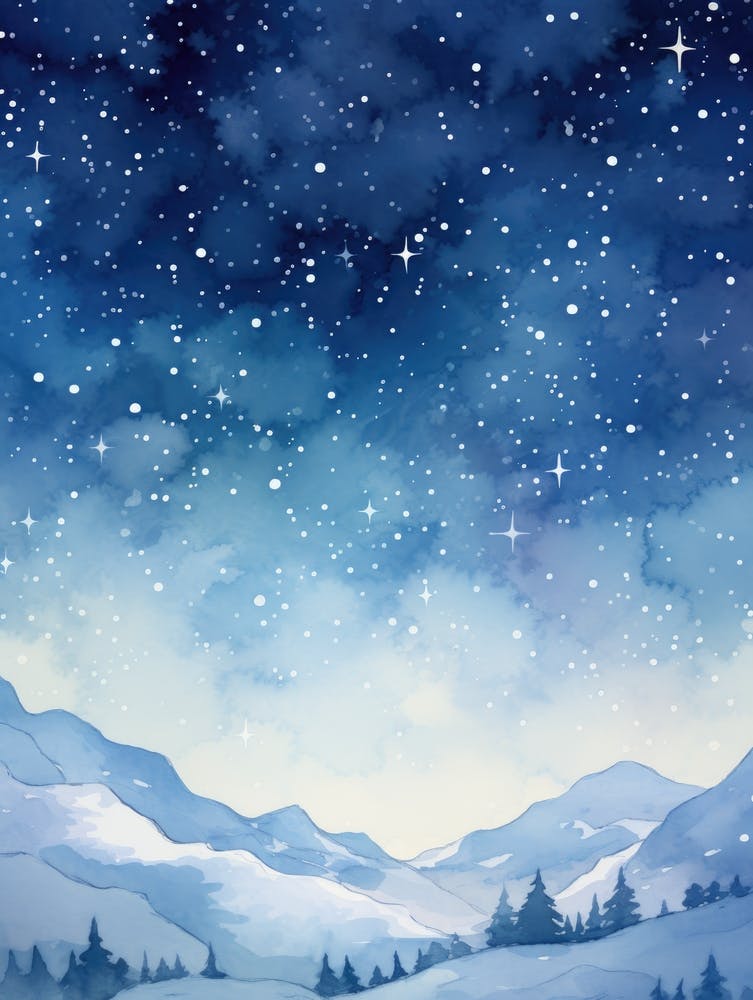 Paysage d'Hiver Avec Neige