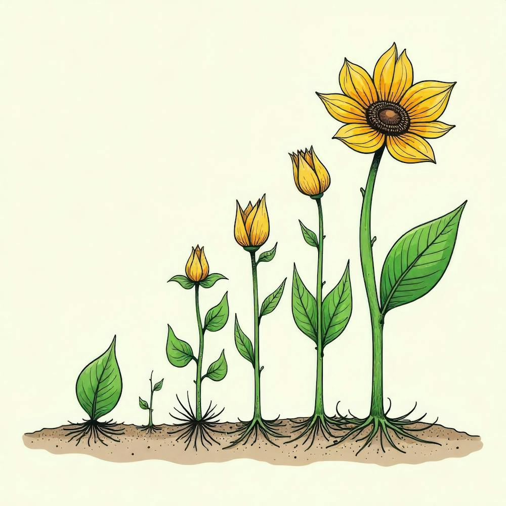 Sunflowers Growing