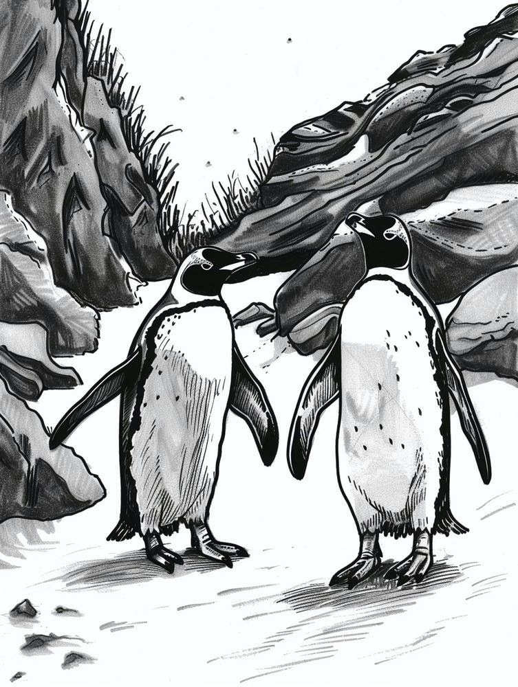 King Penguin Exploring Their Environment 1