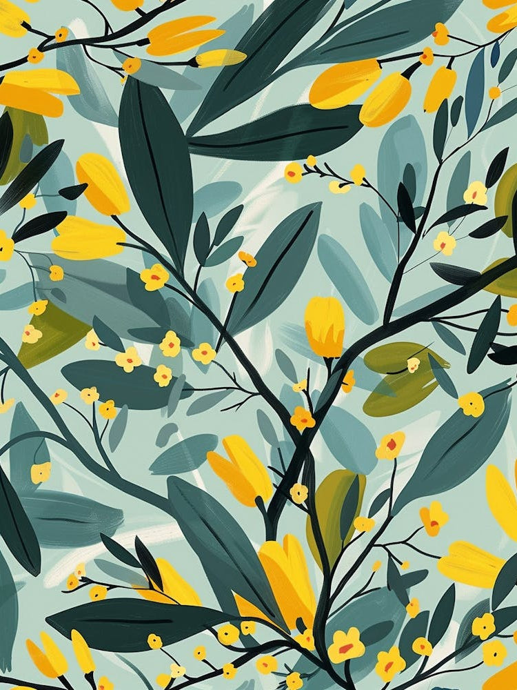 Pecan Tree Flat Illustration 1