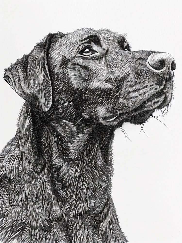 Beauceron Dog Line Sketch  2