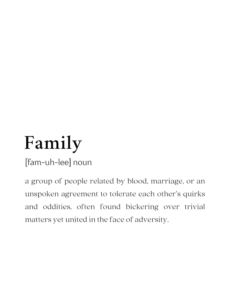 Family Funny Definition Wall