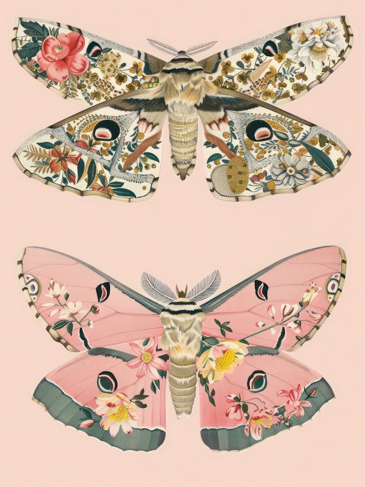 Spring Butterflies William Morris Style 2