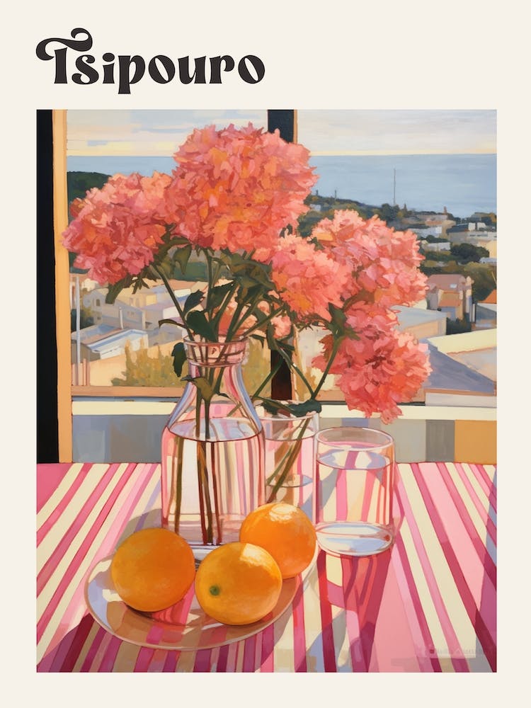 Tsipouro 4 Retro Cocktail Poster