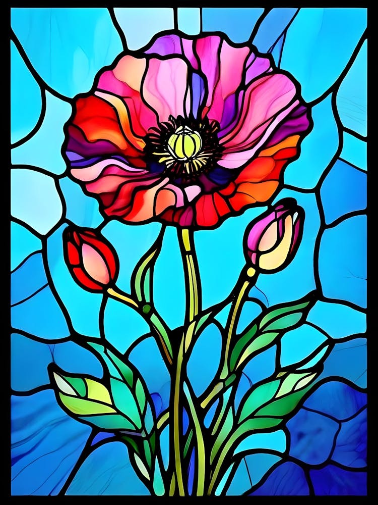 Stained Glass Flower