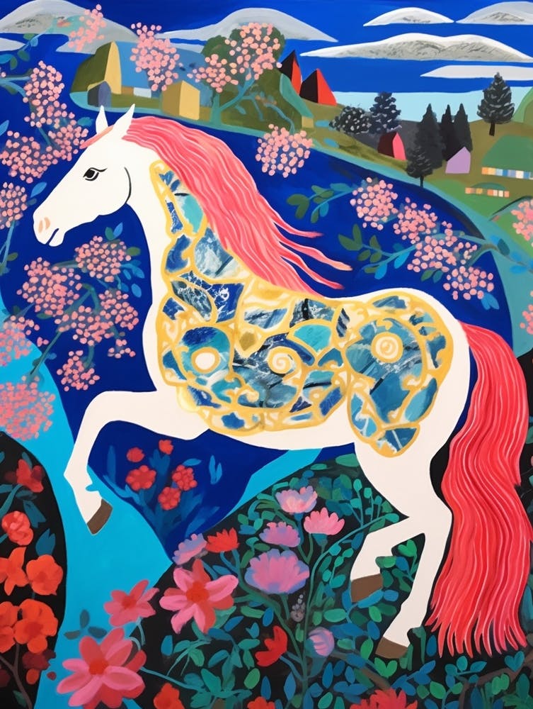 Maximalist Animal Painting Horse 3