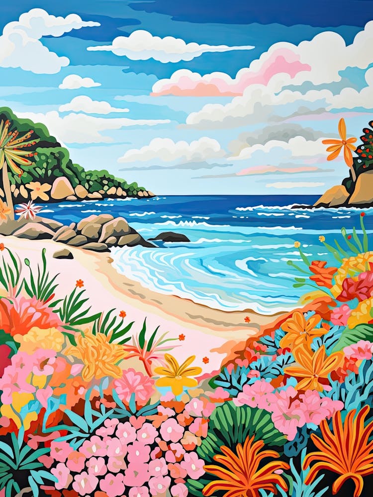 Coral Beach, Australie, style Matisse et Rousseau 1