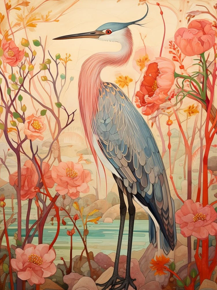 Great Blue Heron 3 Detailed Bird Painting