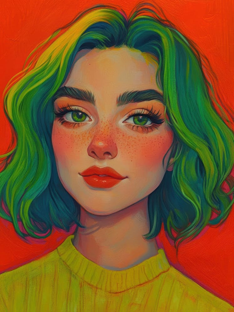 Girl With Green Hair 1