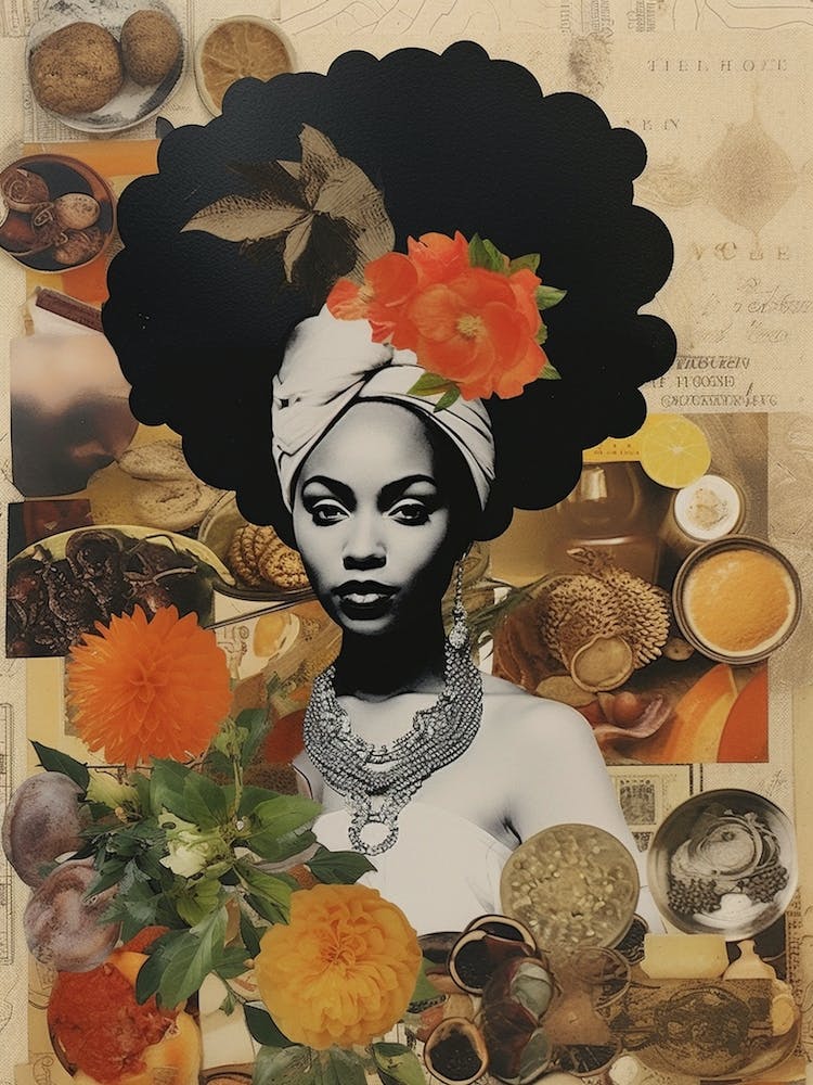 Afro Collage Portrait 6