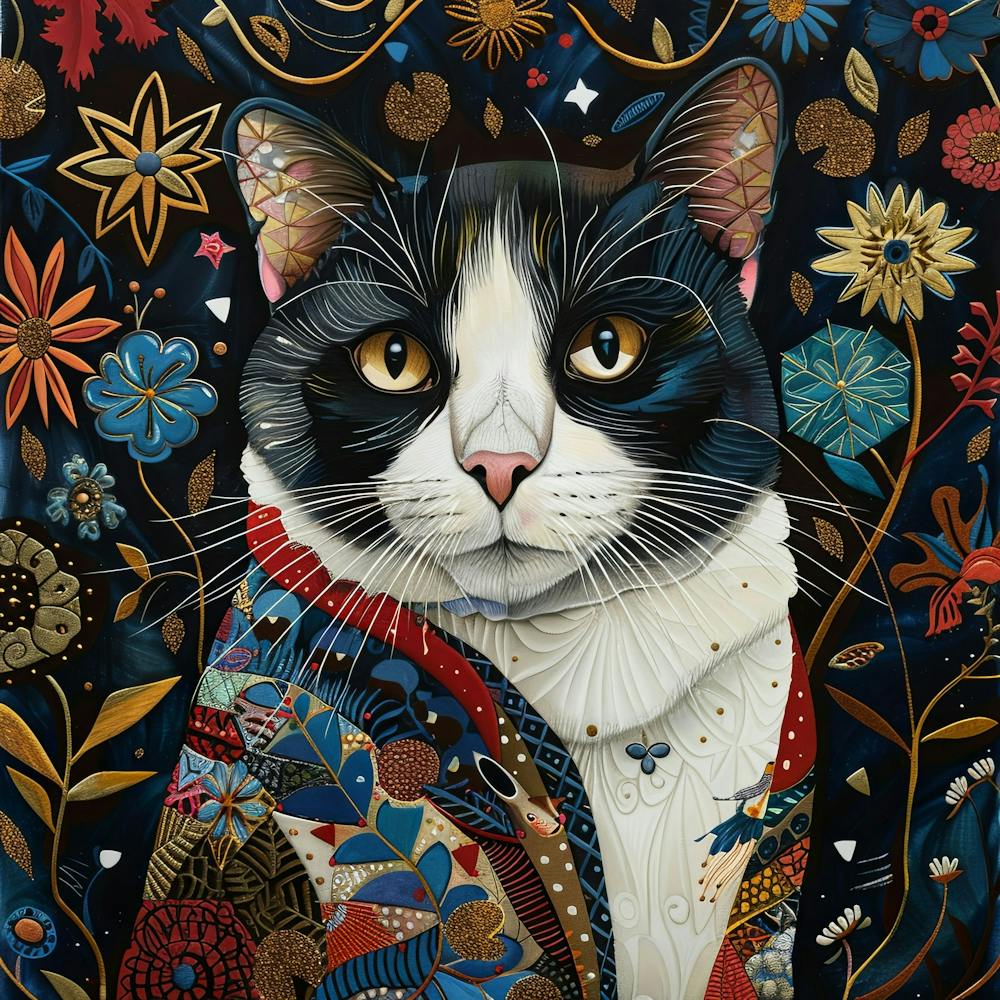 Patchwork Quilted Cat 2