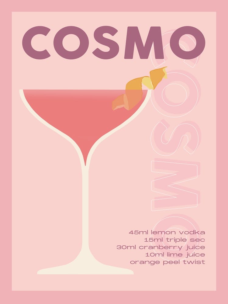 Pink Cosmo Cocktail