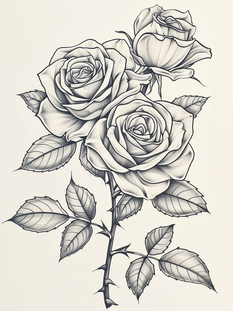 Roses Sketch 30
