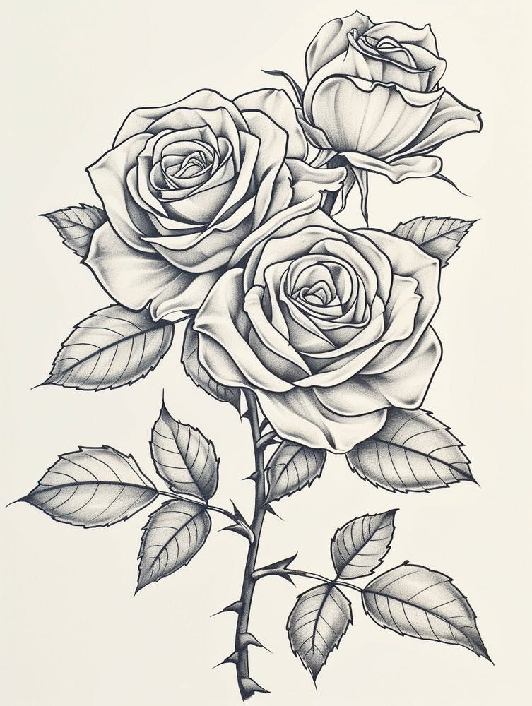 Roses Sketch 30